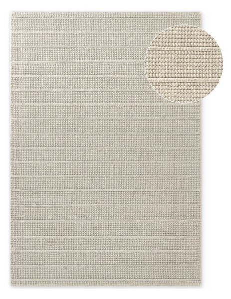 Кремав ръчно изработен вълнен килим 80x150 cm Camden Parker – Ted Baker