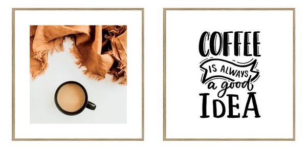 Картини в комплект 2 бр. 20x20 cm Coffee – knor