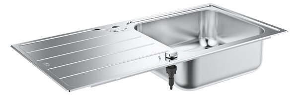 Grohe K500 Кухненска мивка от неръждаема стомана с ляв/десен отцедник