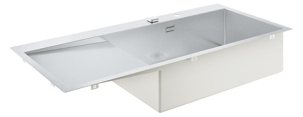 Grohe K1000 Кухненска мивка от неръждаема стомана с отцедник, 1160 х 520 мм