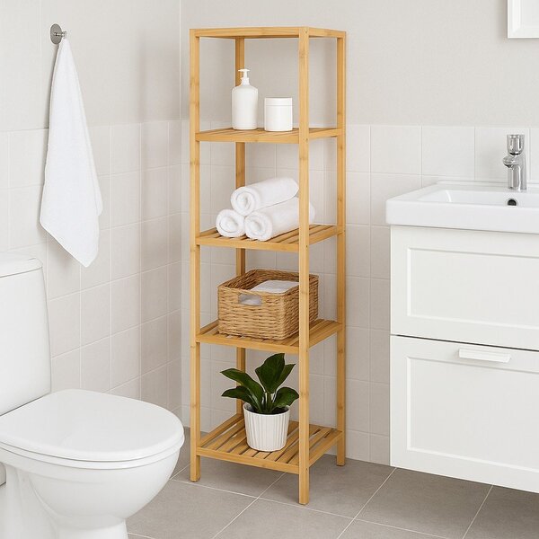 Бамбуков рафт за баня в естествен цвят 37x140 cm Skaren – Bonami Essentials