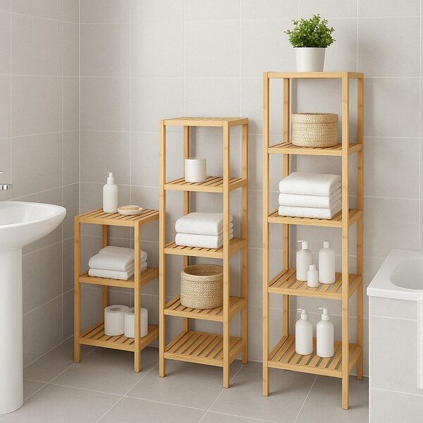 Бамбуков рафт за баня в естествен цвят 37x140 cm Skaren – Bonami Essentials