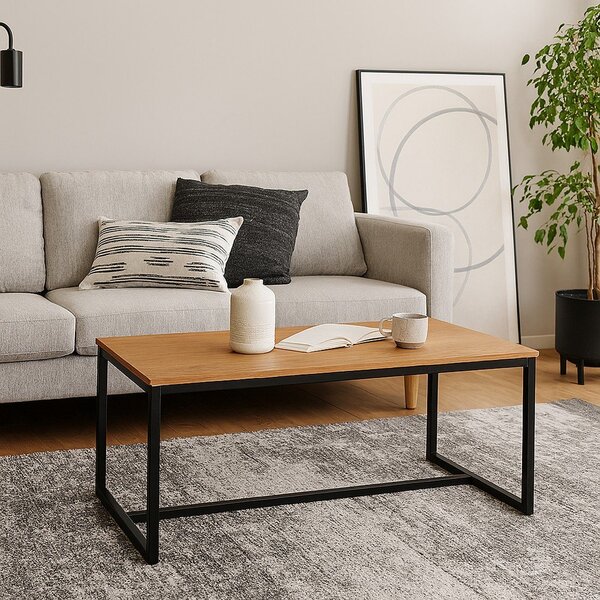 Масичка за кафе от декор от дъб в естествен цвят 47x90 cm Norden – Bonami Essentials