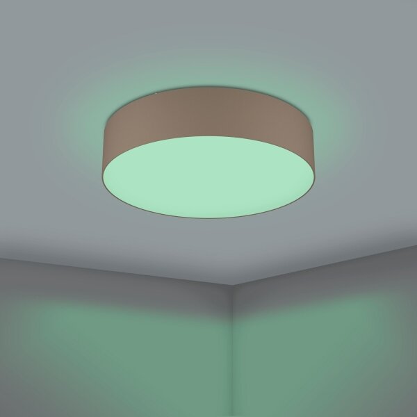 Eglo 31767 - LED RGBW димируема таванна лампа ROMAO-Z LED/35W/230V Ø 57 см taupe