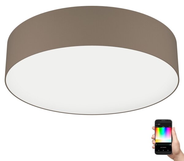 Eglo 31767 - LED RGBW димируема таванна лампа ROMAO-Z LED/35W/230V Ø 57 см taupe