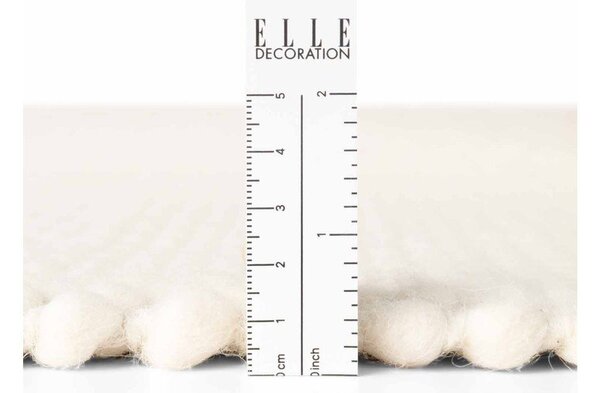 Кремав ръчно изработен вълнен кръгъл килим ø 160 cm Lyon Beans – Elle Decoration