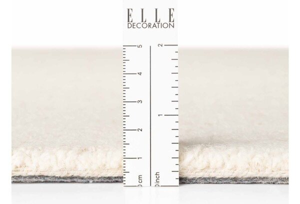 Кремав ръчно изработен вълнен кръгъл килим ø 160 cm Puristic Knots – Elle Decoration