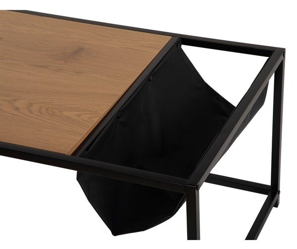 Черна/в естествен цвят масичка за кафе от декор от дъб 60x99 cm Bayen – Bonami Essentials