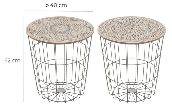 Кръгли странични масички в комплект от 2 бр. ø 40 cm – Casa Selección