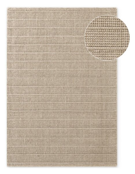 Бежов ръчно изработен вълнен килим 80x150 cm Camden Parker – Ted Baker