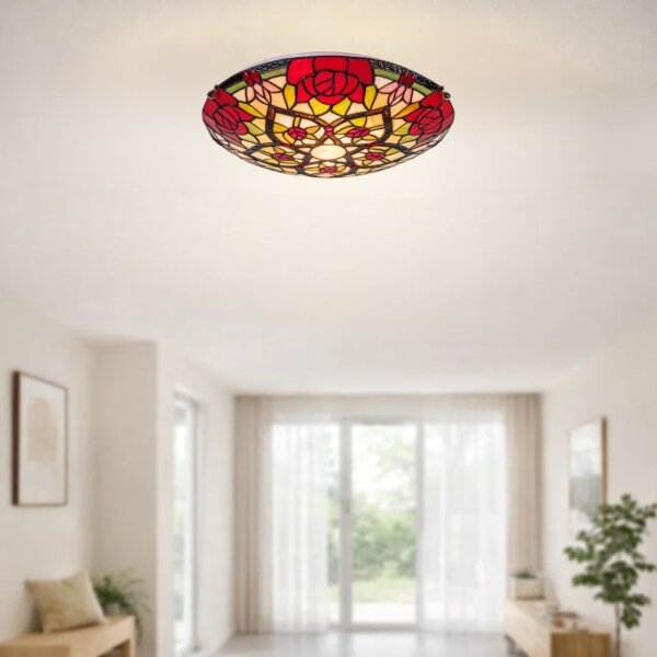 Brilagi - витражен таванен плафон в стил Tiffany GARLAN 2xE27/60W/230V