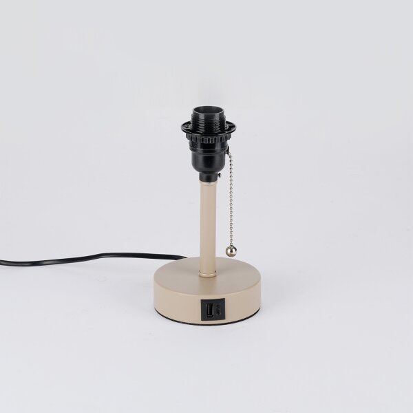 Brilagi - Настолна лампа с USB порт TABLON 1xE27/25W/230V бежова