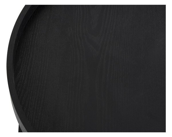 Черна кръгла масичка за кафе от декор от дъб ø 64 cm Hagen – Bonami Essentials