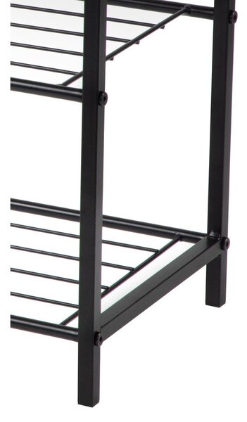 Черна стоманена стойка за обувки 63x44x30 cm Asten – Bonami Essentials