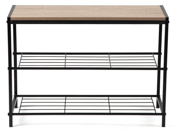 Черна стоманена стойка за обувки 63x44x30 cm Asten – Bonami Essentials
