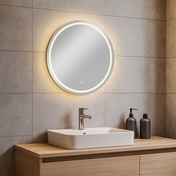 Стенно огледало със светлина ø 70 cm Celeste – Bonami Essentials