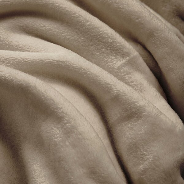 Кафяво-сиво одеяло от микрофланела 220x240 cm Flanou – douceur d'intérieur