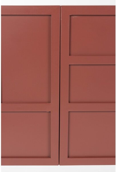 Червена метална маса за телевизор 160x58x36 cm Davis – White Label