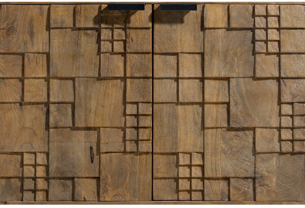 Скрин от масивно манго в естествен цвят 175x78x40 cm Priya – MOME