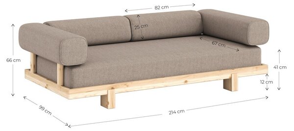 Бежов диван 214 cm Stay – Karup