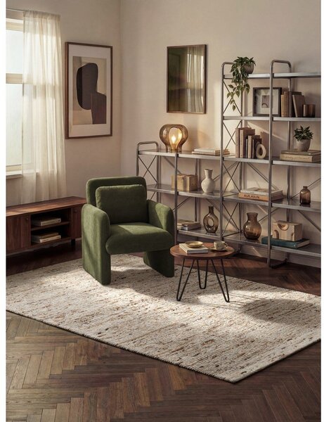 Бежов ръчно изработен вълнен килим 80x150 cm Bexley Woolwich – Ted Baker