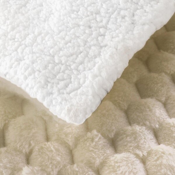 Одеяло от микроплюш в цвят слонова кост 180x220 cm Frosty – douceur d'intérieur