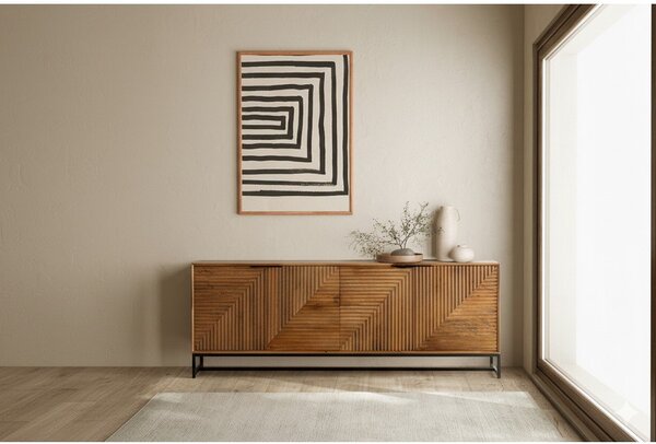Скрин от масивно манго в естествен цвят 210x80x40 cm Nereida – MOME