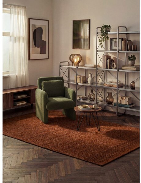 Кафяв ръчно изработен вълнен килим 80x150 cm Bexley Woolwich – Ted Baker