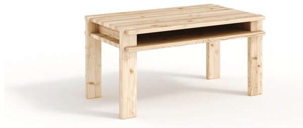 Масичка за кафе от масивен бор в светло естествен цвят 50x80 cm Tuck – Karup