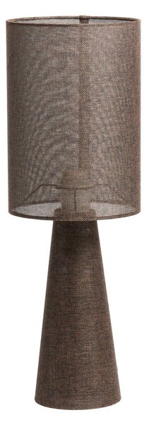 Кафява настолна лампа с текстилен абажур (височина 58 cm) Micky – Light & Living