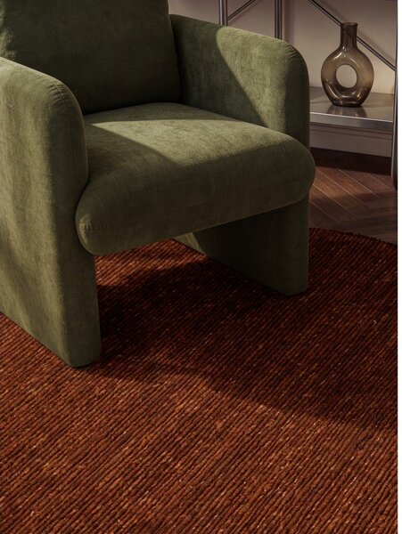 Кафяв ръчно изработен вълнен кръгъл килим ø 160 cm Bexley Woolwich – Ted Baker