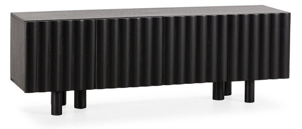 Черна маса за телевизор от масивно манго 160x55x40 cm Tamira – MOME