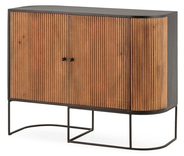 Скрин от масивно манго в естествен цвят 110x90x40 cm Curve – MOME