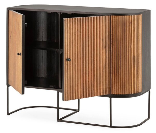 Скрин от масивно манго в естествен цвят 110x90x40 cm Curve – MOME