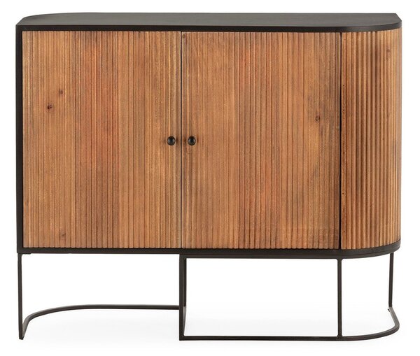Скрин от масивно манго в естествен цвят 110x90x40 cm Curve – MOME