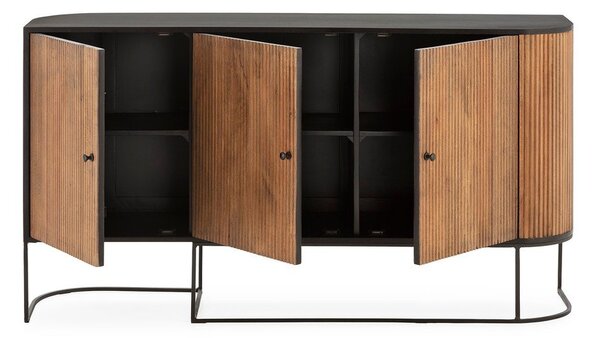 Скрин от масивно манго в естествен цвят 165x90x40 cm Curve – MOME