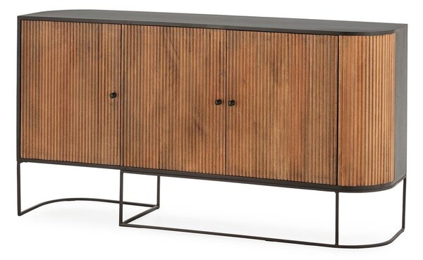 Скрин от масивно манго в естествен цвят 165x90x40 cm Curve – MOME