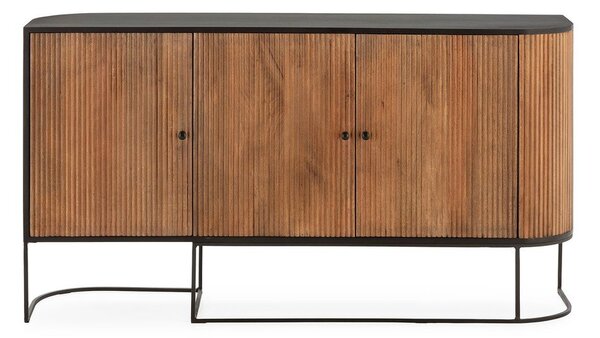 Скрин от масивно манго в естествен цвят 165x90x40 cm Curve – MOME