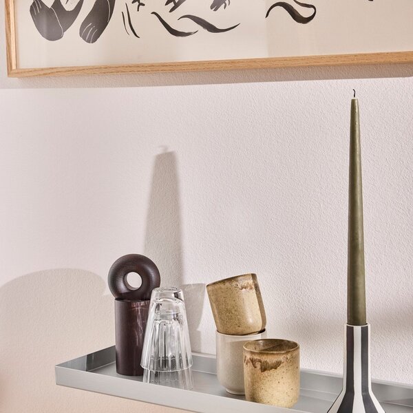 Метален стенен рафт в сребрист цвят 50 cm Bakku – OYOY Living Design
