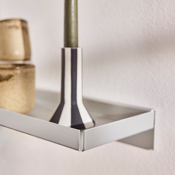 Метален стенен рафт в сребрист цвят 50 cm Bakku – OYOY Living Design