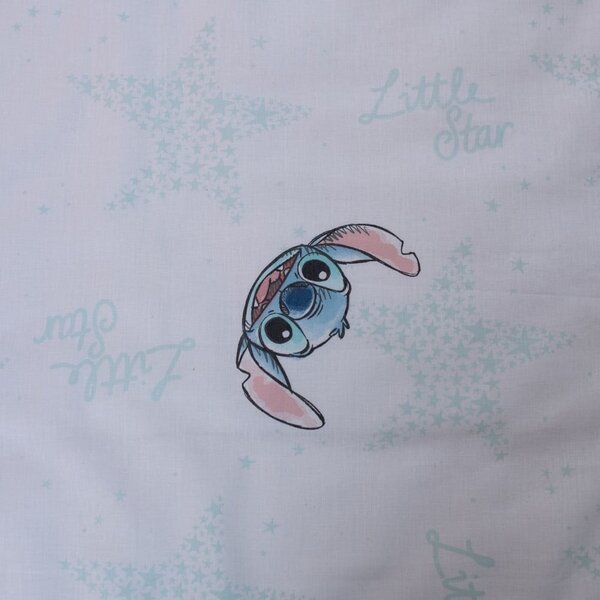 Бяло памучно детско спално бельо 100x135 cm Lilo and Stitch "White Star" – Jerry Fabrics