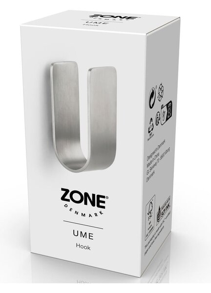 Стенна метална кука в матово сребрист цвят Ume – Zone