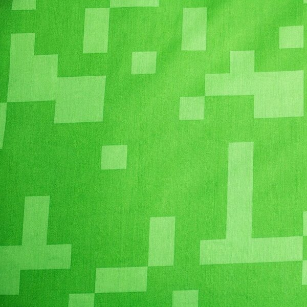 Зелено-синьо единично памучно детско спално бельо 140x200 cm Minecraft "Sssleep Tight" – Jerry Fabrics