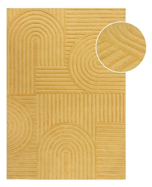 Жълт вълнен килим , 160 x 230 cm Zen Garden - Flair Rugs