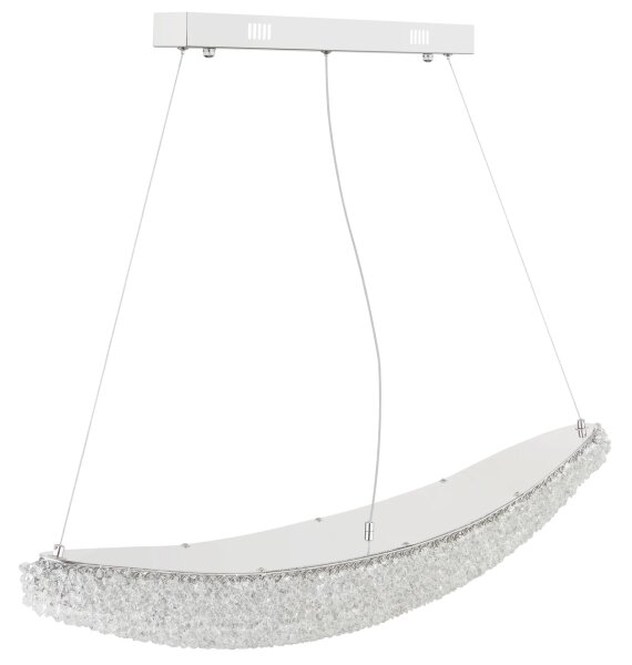 Globo 68524-40 - LED димируем полилей на кабел KRISTALLA LED/40W/230V лъскав хром+дистанционно управление