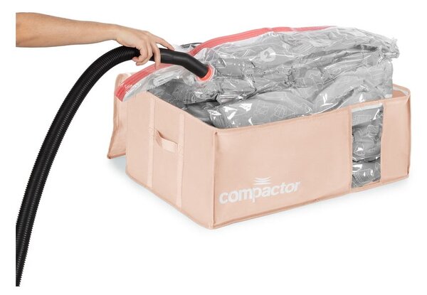 Вакуумна пластмасова кутия за съхранение на дрехи 65x45x27 cm Pink Edition – Compactor