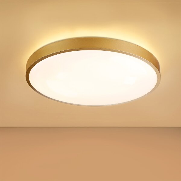 Brilagi - LED димируемо осветително тяло GLASS POOL DOUBLE LED/60W/230V 50 cm златно + дистанционно управление