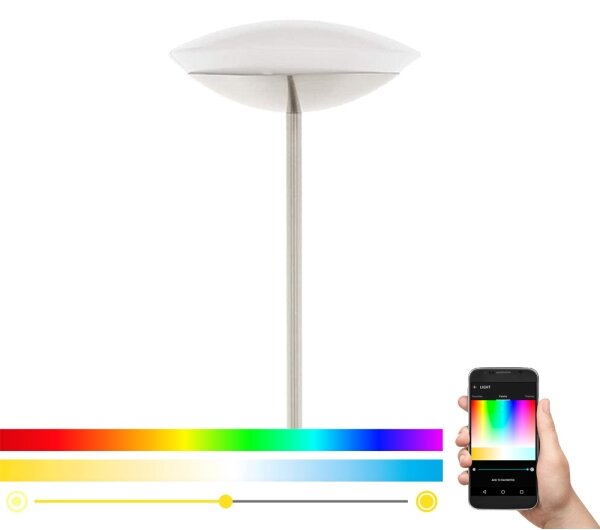 Eglo 33325 - Димируема стояща LED RGBW лампа FRATTINA-C LED/18W/230V матов хром