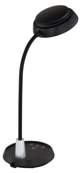 Globo 58496S - димируема сензорна настолна LED лампа KIRK, LED/12W/230V, черна
