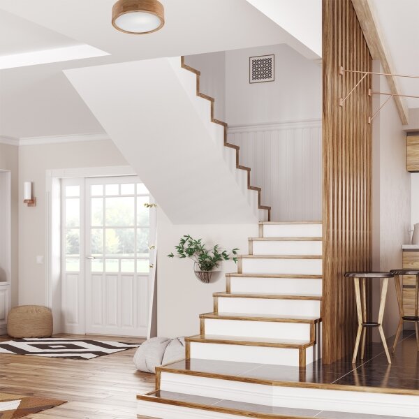 Потолен лампион OAK 1xE27/60W/230V дъб Ø 27,5 см